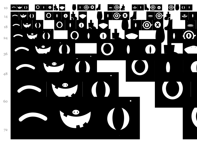Monster Happy font waterfall